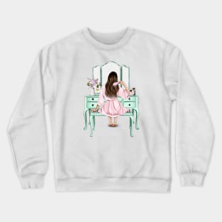 Vanity Table Brunette Crewneck Sweatshirt